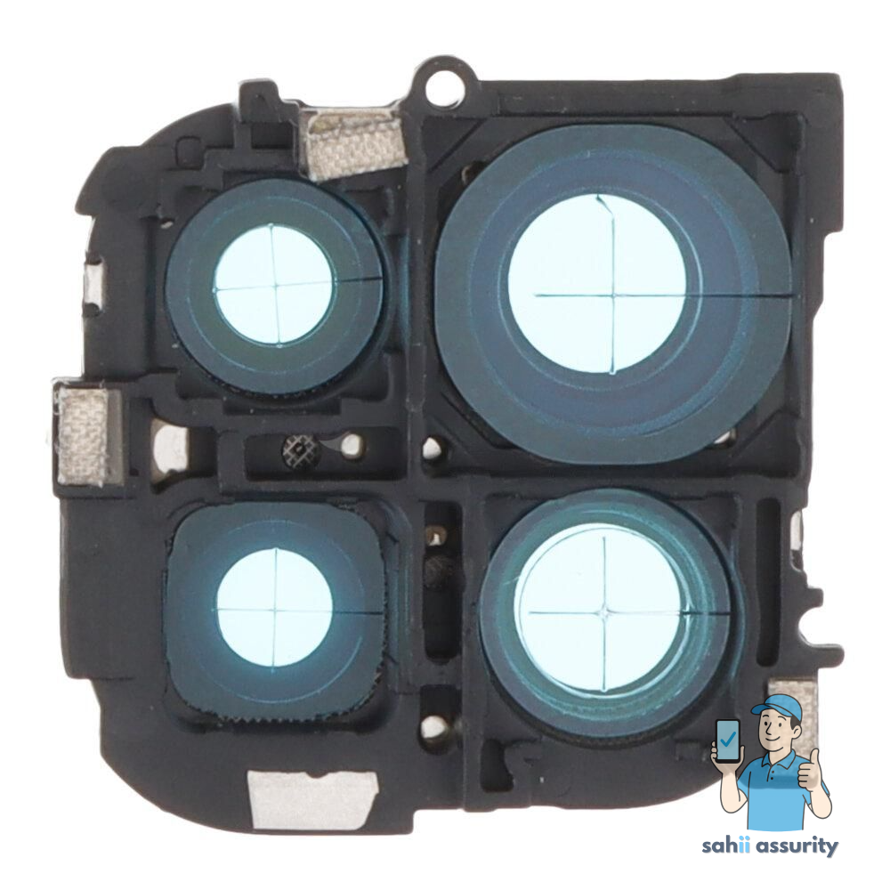 Camera Lens Glass with Frame for Xiaomi Redmi Note 9 Pro Black thumbnail